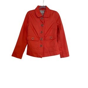 Merona Orange Jacket with silver toggle details